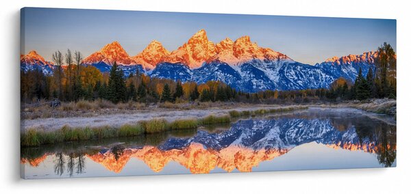 Obraz zasnežených horských štítov (120x50 cm)