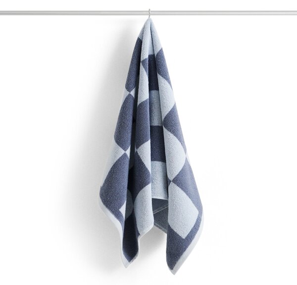 Bavlnený froté uterák Check Steel Blue 50 × 90 cm
