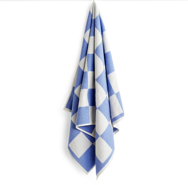 Bavlnená froté osuška Check Sky Blue 70 × 136 cm