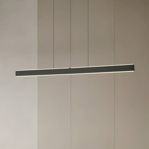 Lucande LED závesné svietidlo Arvon, čierna, 117 cm, stmievateľné,, Čierna, Obývacia izba / jedáleň, kov, Moderný, Závesné svietidlo