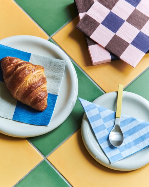 Papierové servítky Pattern Lunch Light Blue/Dusty Blue – set 20 ks