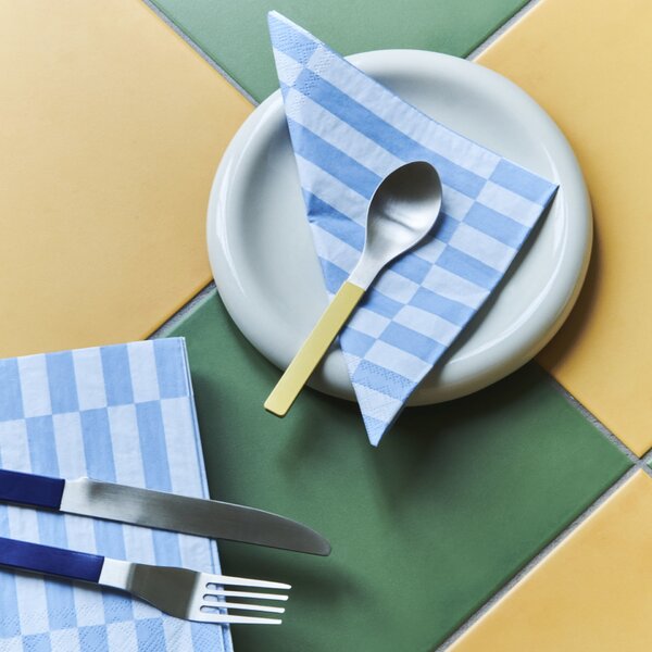 Papierové servítky Pattern Lunch Light Blue/Dusty Blue – set 20 ks