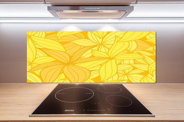 Panel do kuchyne Žlté kvety pozadia