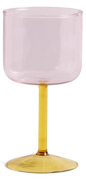 Pohár na víno Tint Pink/Yellow – set 2 ks