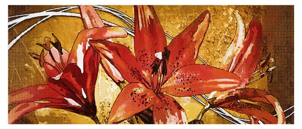 Obraz kvetov ľalií (120x50 cm)