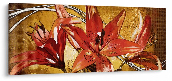 Obraz kvetov ľalií (120x50 cm)
