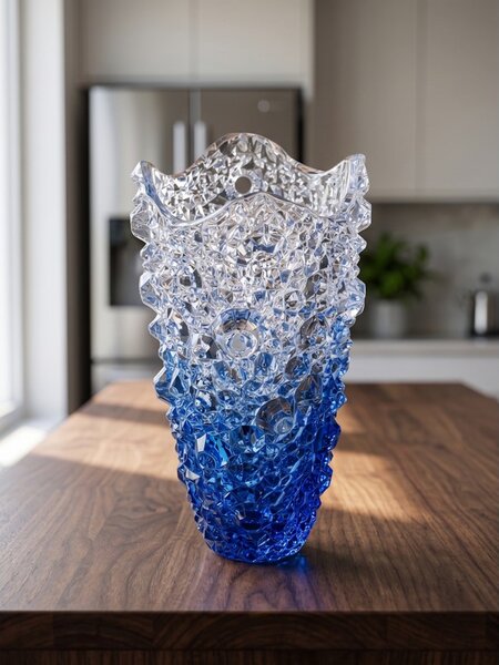KRIŠTÁĽOVÁ VÁZA PRESTIGE CRYSTAL NAVI BLUE 300MM
