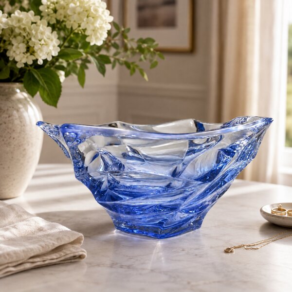 KRIŠTÁĽOVÁ MISA BOHEMIA FLAMENCO BLUE TOUCH 295MM