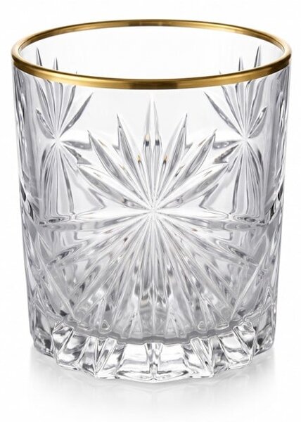 BOHEMIA PRESTIGE FIORE GOLD POHÁR NA WHISKY 320ML SADA 6KS