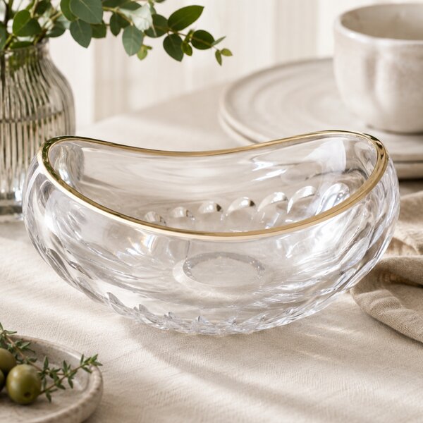 KRIŠTÁĽOVÁ MISA BOHEMIA ANITA GOLD MISA GONDOLA 255MM