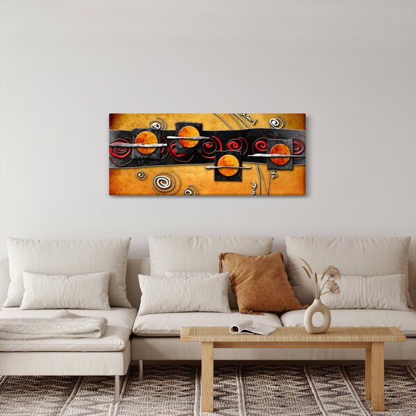 Obraz abstrakcie - Planéty (120x50 cm)