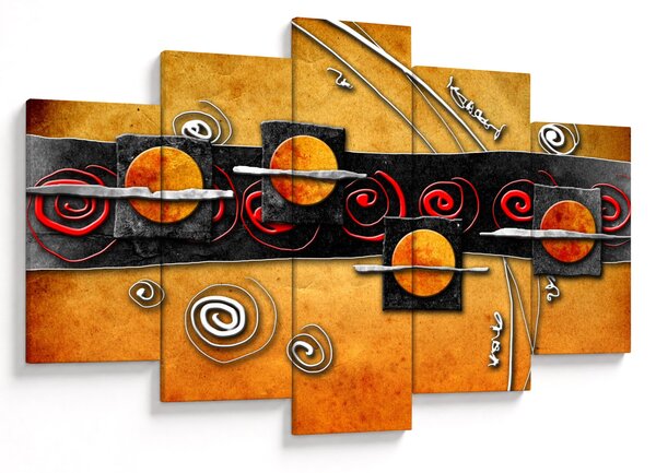 Obraz abstrakcie - Planéty (150x105 cm)