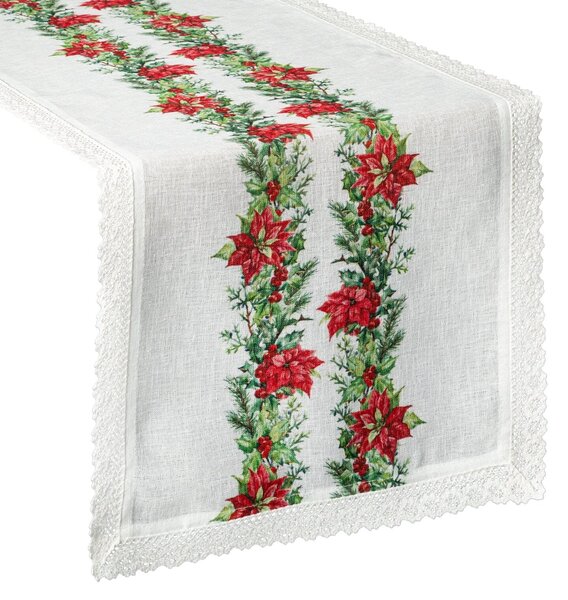 VIANOČNÝ BEHÚŇ NA STÔL XMAS5 40X140 CM VZOROVANÁ