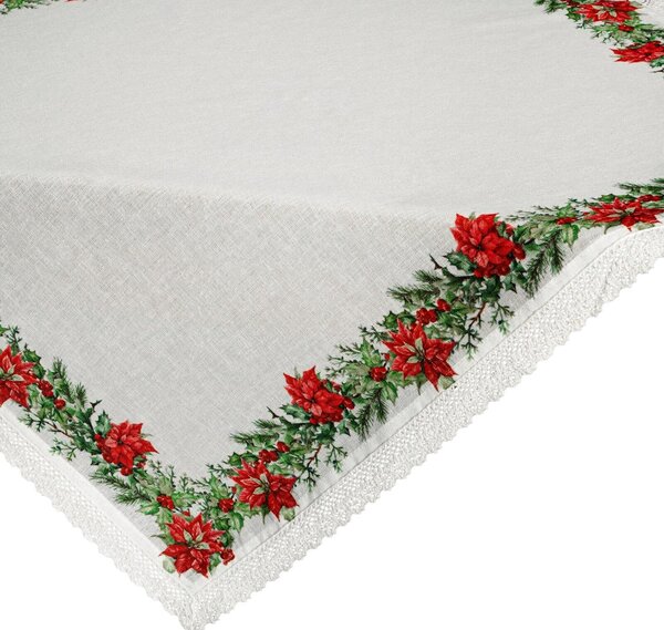 VIANOČNÝ OBRUS XMAS5 85X85 CM VZOROVANÁ