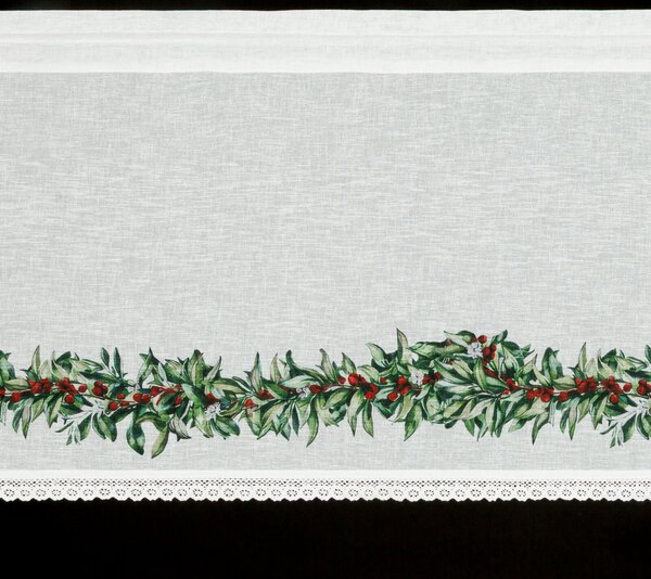 KRÁTKA VIANOČNÁ ZÁCLONA NA PÁSKE XMAS8 150X60 CM VZOROVANÁ