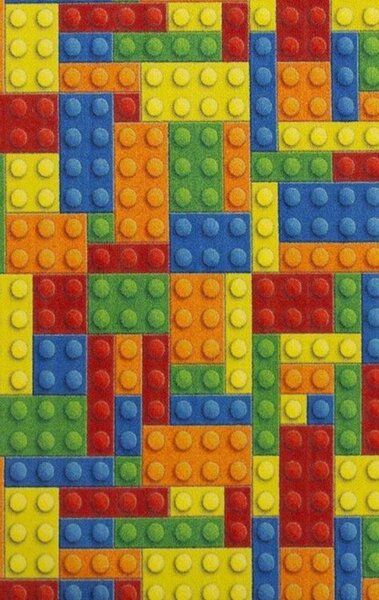 Detský koberec kocky lego viacfarebný