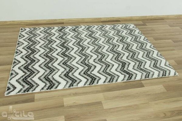Koberec Onyx 5172 Cik cak bielý