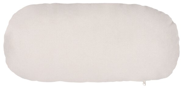 Kreslo svetlobéžové látkové čalúnenie drevený rám s vankúšom mid-century modern štýl obývacia izba