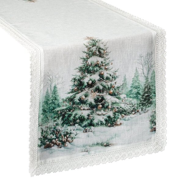 VIANOČNÝ BEHÚŇ NA STÔL XMAS9 40X140 CM VZOROVANÁ