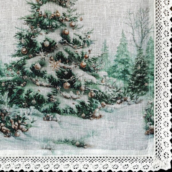 VIANOČNÝ BEHÚŇ NA STÔL XMAS9 40X140 CM VZOROVANÁ