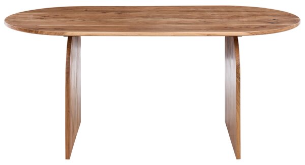 Jedálenský stôl svetlé akáciové drevo 180 x 90 cm tradičný rustikálny štýl kuchyňa jedáleň