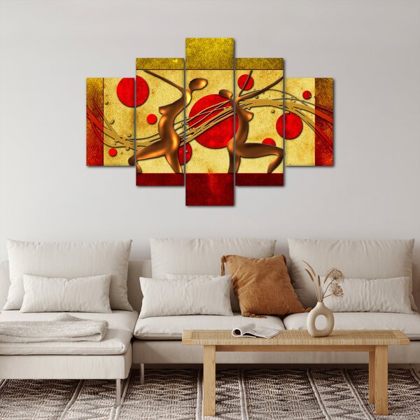 Abstraktný obraz s dvoma ženami (150x105 cm)