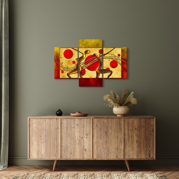 Abstraktný obraz s dvoma ženami (90x60 cm)