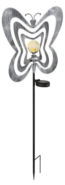 Globo 36581 - LED solárne svietidlo LED/0,06W/3V IP44 strieborný motýľ