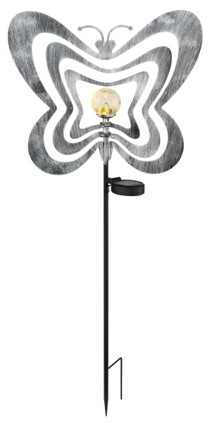 Globo 36581 - LED solárne svietidlo LED/0,06W/3V IP44 strieborný motýľ