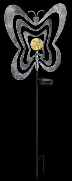 Globo 36581 - LED solárne svietidlo LED/0,06W/3V IP44 strieborný motýľ