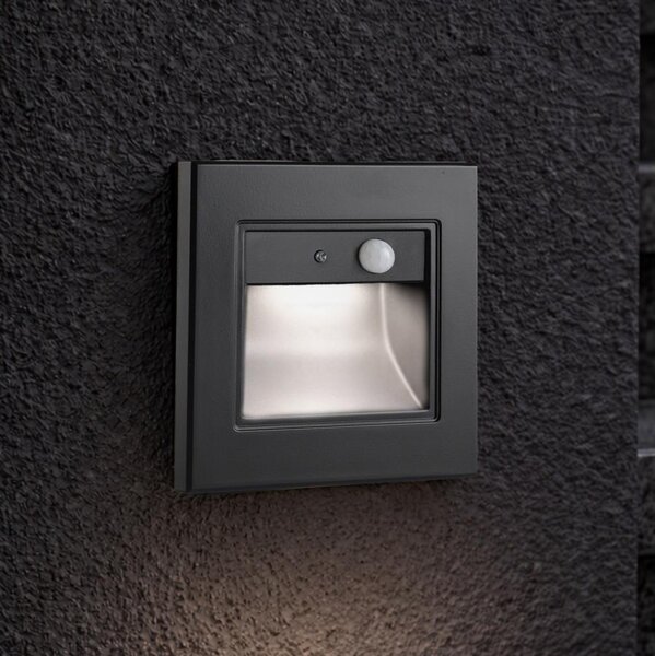 Brilagi - LED schodiskové svietidlo so senzorom STEP LIGHT LED/1,5W/230V IP44 čierna