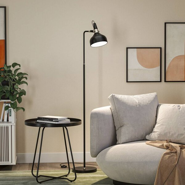 Paulmann Stojacia lampa Juna STYLE, čierna, výška 158 cm, kov, Čierna, Obývacia izba / jedáleň, kov, Moderný, Stojaca lampa