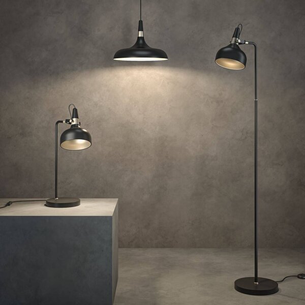 Paulmann Stojacia lampa Juna STYLE, čierna, výška 158 cm, kov, Čierna, Obývacia izba / jedáleň, kov, Moderný, Stojaca lampa