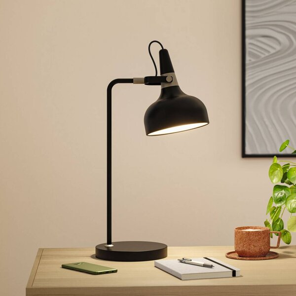 Paulmann Stolová lampa Juna STYLE, čierna, výška 51 cm, kovová, Čierna, Obývacia izba / jedáleň, kov, Moderný, Stojacie svietidlo