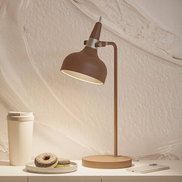 Paulmann Stolová lampa Juna STYLE, hnedá, výška 51 cm, kov, Hnedá / hrdzavá, Obývacia izba / jedáleň, kov, Moderný, Stojacie svietidlo
