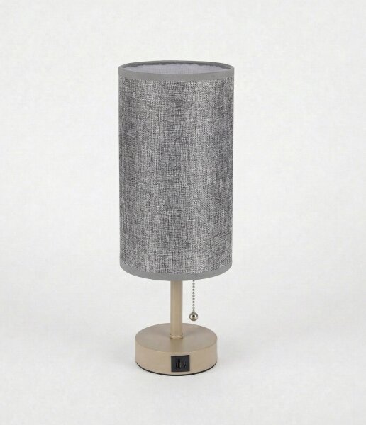 Brilagi - Stolová lampa s USB portom TABLON 1xE27/25W/230V béžová/sivá