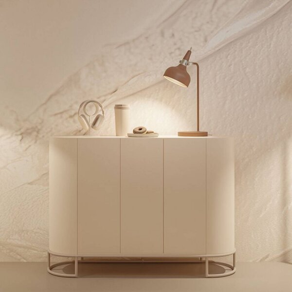 Paulmann Stolová lampa Juna STYLE, hnedá, výška 51 cm, kov, Hnedá / hrdzavá, Obývacia izba / jedáleň, kov, Moderný, Stojacie svietidlo