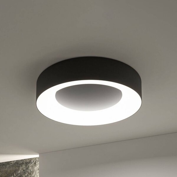 Paulmann Stropné LED svetlo Smart Casca, čierne, Ø 40 cm, RGBW, IP44, Čierna, Obývacia izba / jedáleň, kov, Moderný, Závesné svietidlo