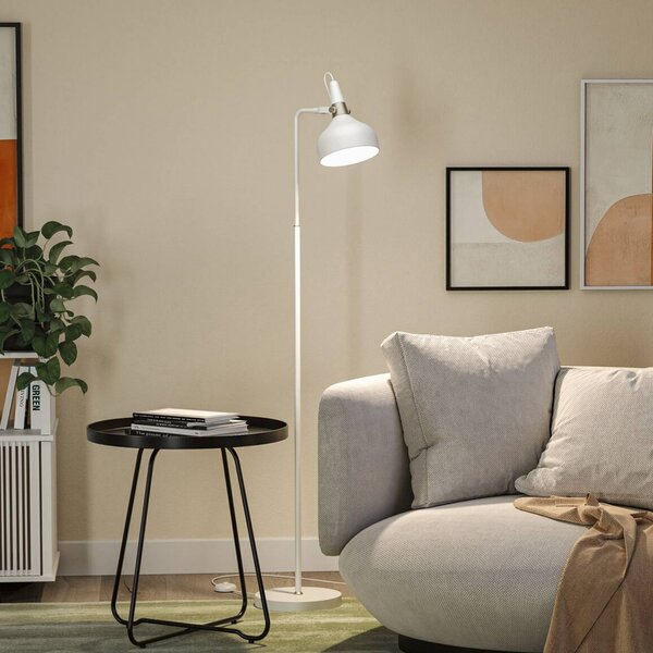 Paulmann Stojacia lampa Juna STYLE, biela, výška 158 cm, kov, Biela / opálová, Obývacia izba / jedáleň, kov, Moderný, Stojaca lampa