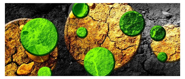 Obraz abstrakcie - Guľa (120x50 cm)