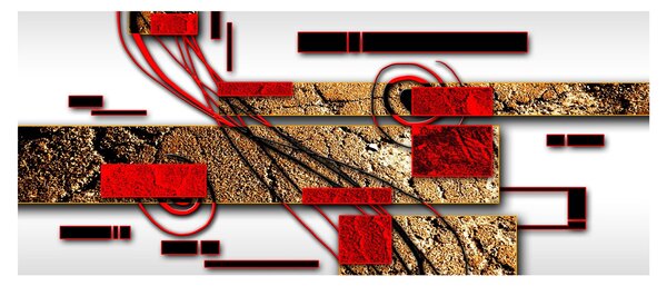 Obraz abstrakcie (120x50 cm)