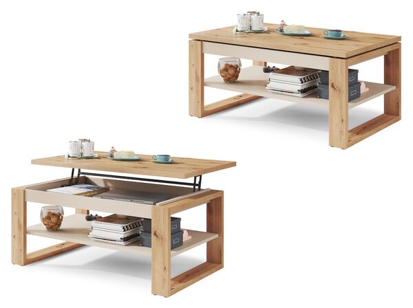 NUO dub artisan / béžová, konferenčný stolík