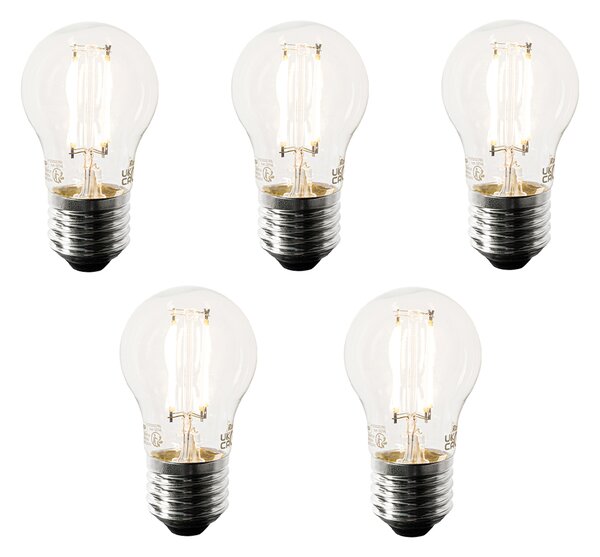 Sada 5 inteligentných LED žiaroviek E27 P45 4,5 W 470 lm 1800-4000K