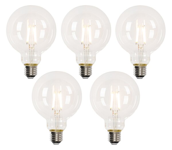 Sada 5 inteligentných LED žiaroviek E27 G95 4,5 W 470 lm 2700-6500 K