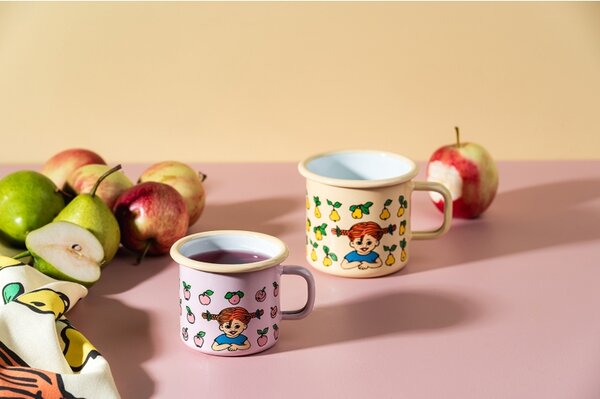 Muurla Hrnček Pippi Fruits 0,37l, smalt / žltý