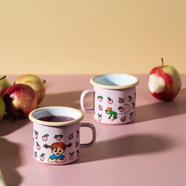 Muurla Hrnček Pippi Fruits 2,5 dl, smalt / ružový