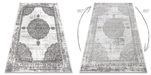 Koberec LIRA E1468 Rozeta, štrukturálny, glamour - sivý