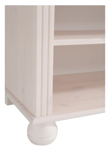 Biela knižnica z borovicového dreva 70x181 cm Ella – Støraa