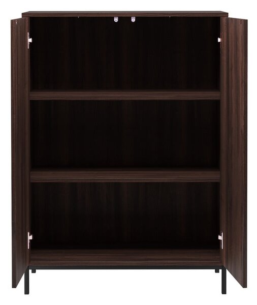 Skrinka v dekore orecha v prírodnej farbe 80x110 cm Celine - Støraa