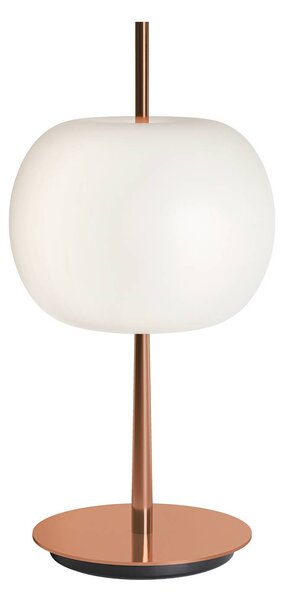 Stolová LED lampa kdln KUSHI, medená, výška 32 cm, stmievač,, Meď, Obývacia izba / jedáleň, Sklo, Dizajn